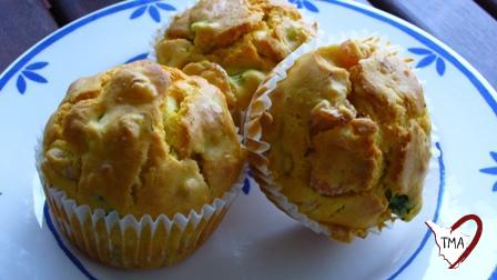 Muffin salati ai gamberetti, zucchine e curry