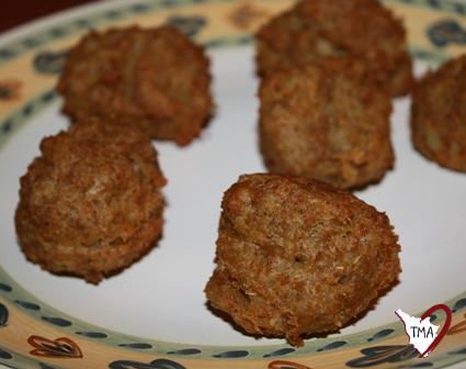 Crocchette di lenticchie con crema di melanzane