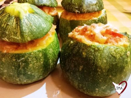 Zucchine tonde ripiene al tonno