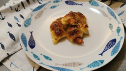 Gamberi in crosta con pancetta e sesamo